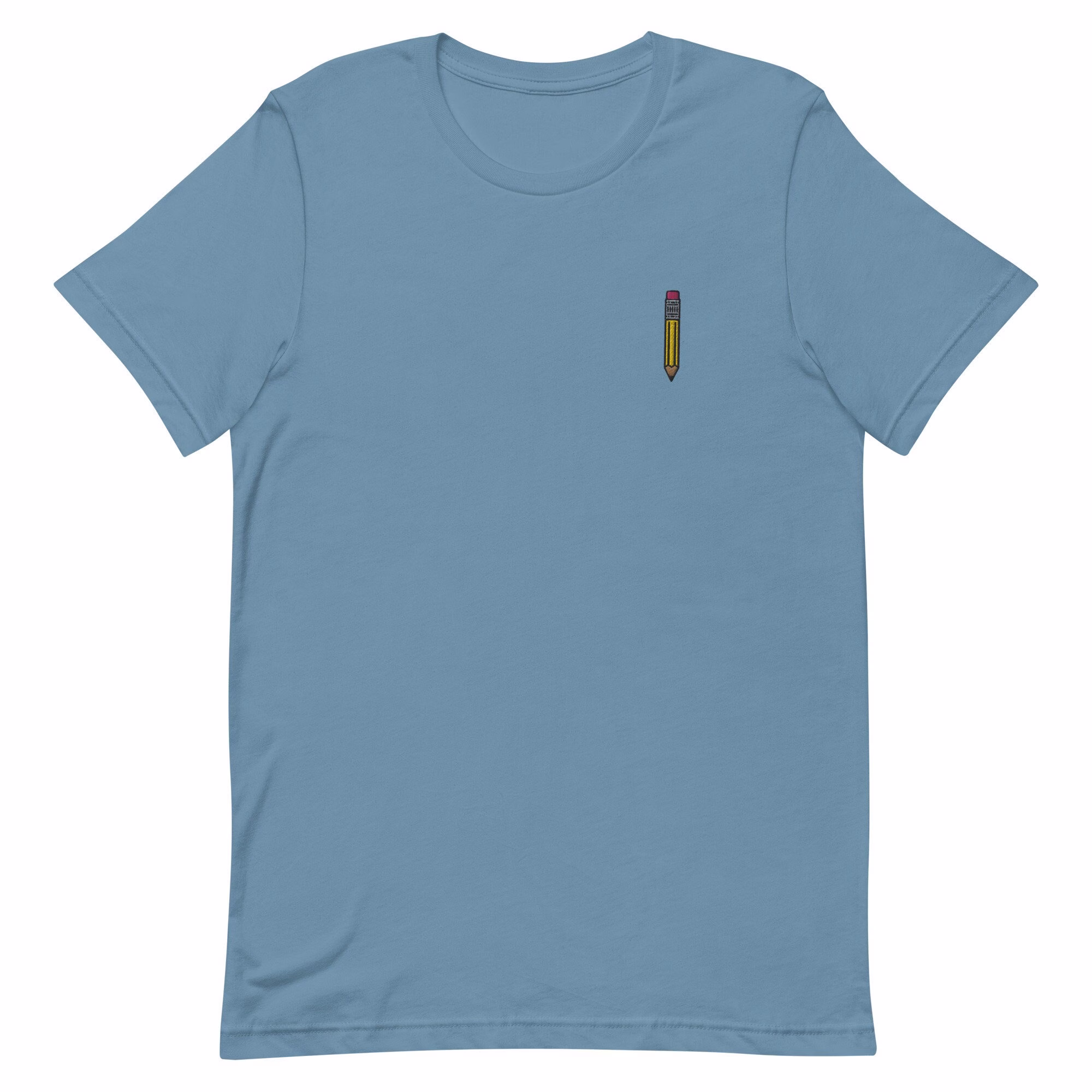 Pencil Premium Men's T-Shirt, Embroidered T-Shirt Gift For Boyfriend, Short Sleeve Shirt - Multiple Colors