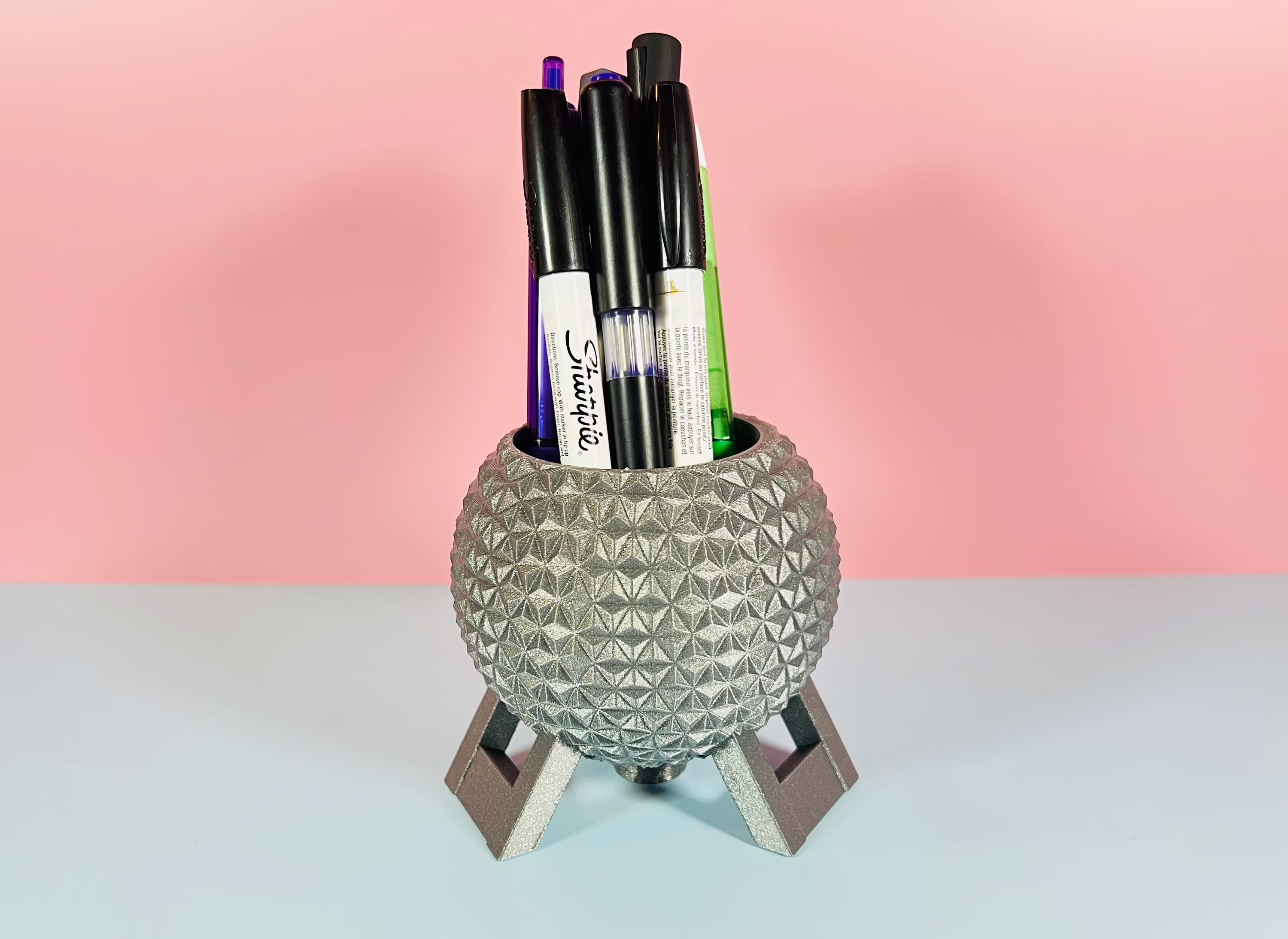 Spaceship Earth Pen & Pencil Holder | Makeup Brush Marker Case