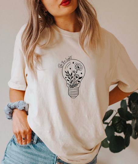 Comfort Colors Celestial Be The Light Shirt, Top, Art Comfy Oversized Boho