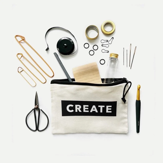 Crochet Maker Notions Tools Set Zippered Bag 23-Piece | Create Kit