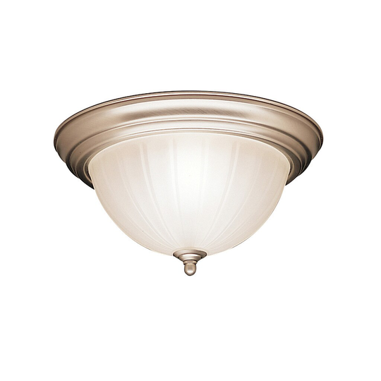 Kichler Lighting Transitional 2-light Brushed Nickel Flush Mount