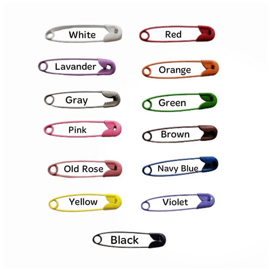 20 Pcs Colored Iron Safety Pins, Free Shipping