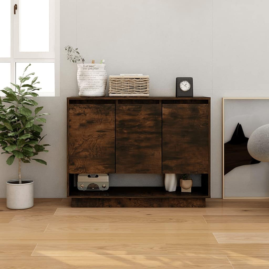 Sideboard Smoked Oak 38.2"x12.2"x29.5" Engineered Wood