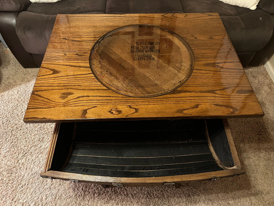 Bourbon Barrel Coffee Table, Whiskey Barrel Coffee Table, Furniture, Table