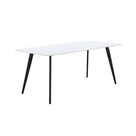 White Artificial Stone Dining Table 71 Inch