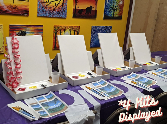 Paint Party Kit With Reusable Shipping Box | Turns Into An Easel
