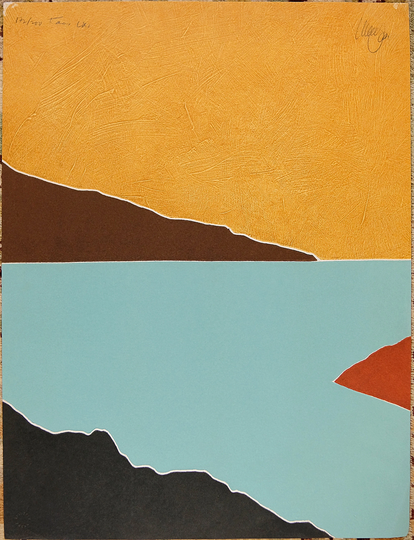 Modern Abstract Print, Pencil Hand Signed By Jan Johnson, "Yi Hegira Iii', Vintage Serigraph On Paper, 30 in X 36.5