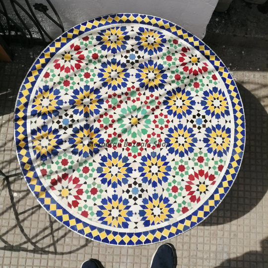 Moroccan Mosaic Table, Outdoor Round Table, Dinning Furniture, Home Decor, Housewarming Gift