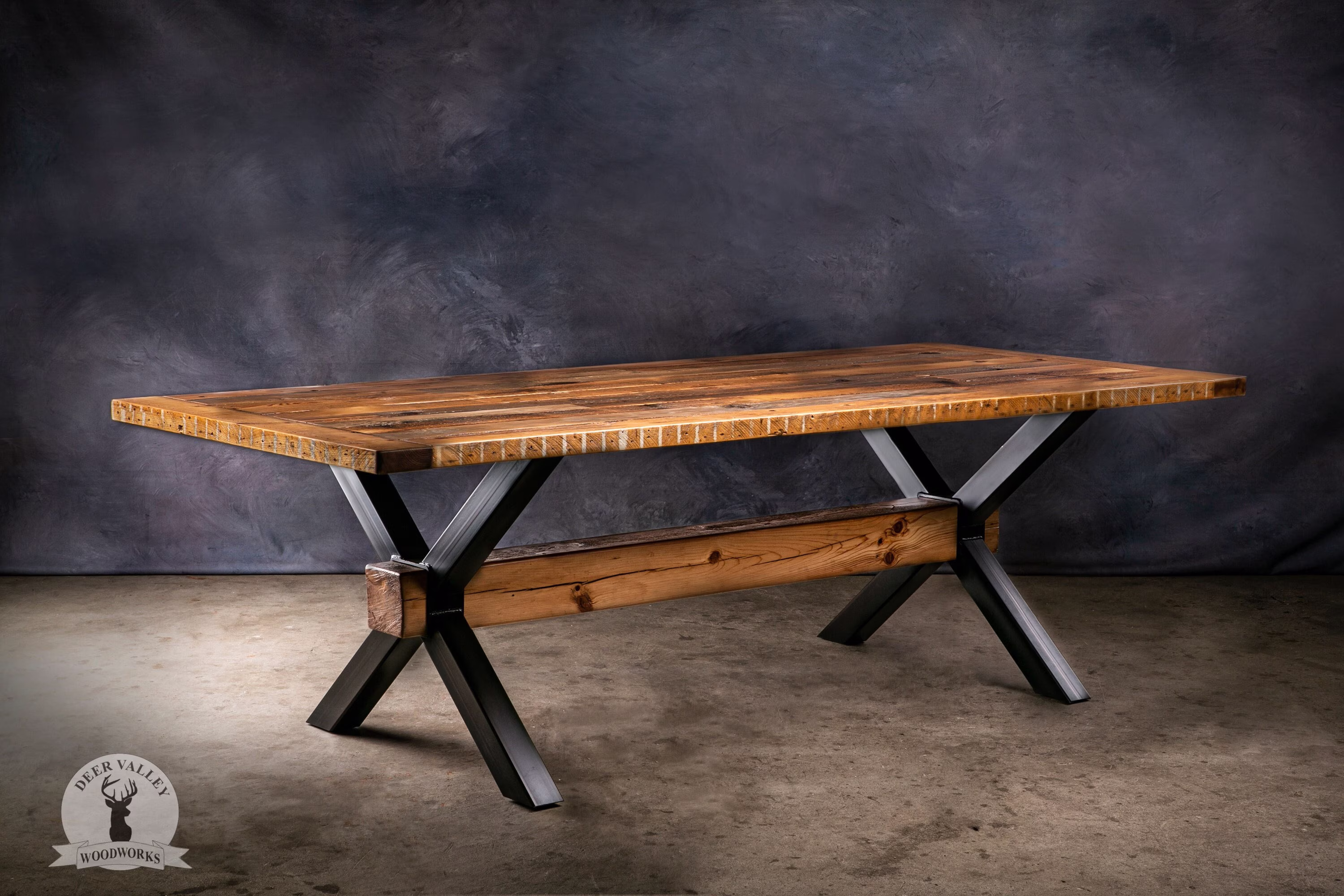 Reclaimed Wood Table, Barnwood Conference Rustic Dining Farmhouse Room Solid Office Break Table