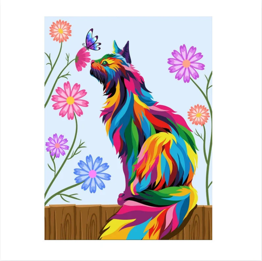 40x55cm Cat Full Drill Diamond Painting Kit 5D Cross Stitch Paint With Diamonds Dotz Wall Art Gift For Her