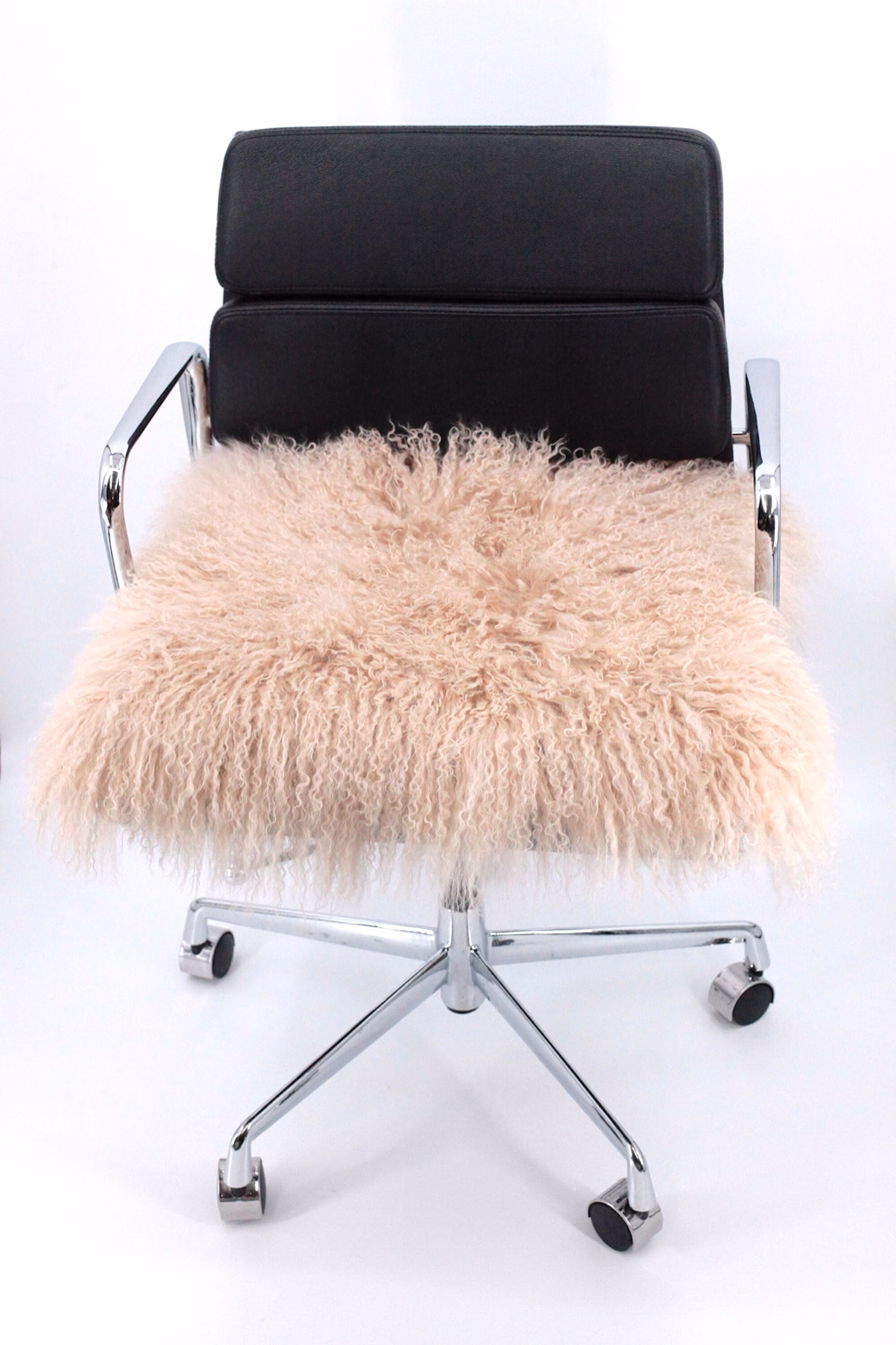 Large Mongolian Sheepskin Chair Cushion