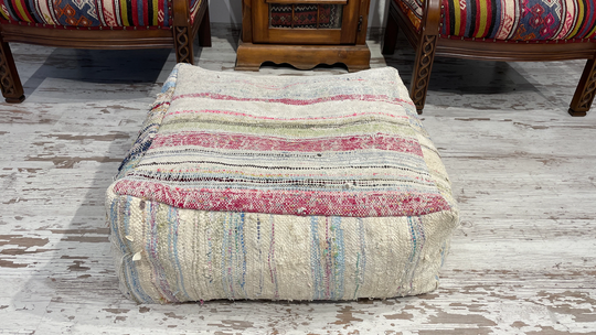 Floor Seat Square Ottoman Pillow Pouf Cover Foot Stool Bean Bag Chair Cotton Colorful Outdoor Indoor Useful Modern Handmade