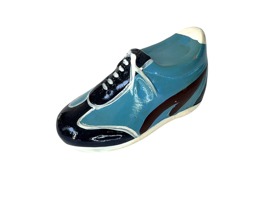 Vintage Tennis Shoe Pencil Sharpener~ Sneaker Head Office Decor ~ Kitsch Trainer Kicks Blue, Black & White ~Gift For The Shoe Lover
