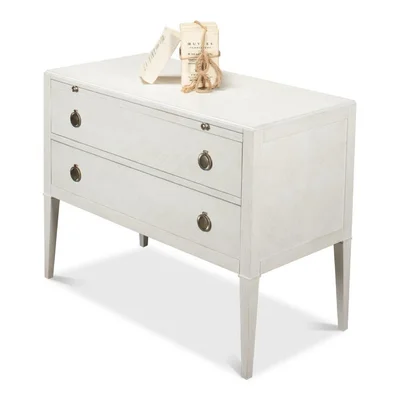 Solid Wood 2-Drawer Accent Chest