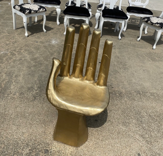 Gilded Wood Left Hand Chair