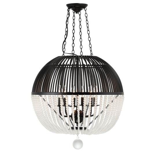 Crystorama Lighting Group Duval 6 Light 21" Wide Beaded Globe