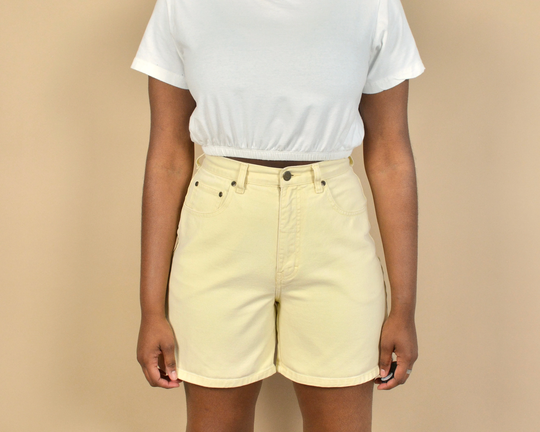 Eddie Bauer Size 27 Yellow Denim Shorts