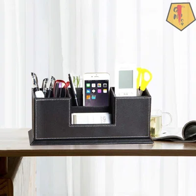 PU Leather Cute Pen Organizer,Pencil Holder,Pen Cup/Stand/Tray/Container/Caddy,Desk Organizers And Accessories,Office Supplies Desktop Storage Box For