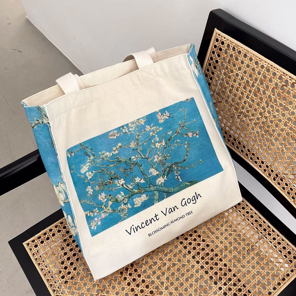 Blossoming Almond Tree Tote Bag|Van Gogh Bag|Painting Aesthetic Bag|Canvas Bag|Art Bag|Teacher Bags|Gift Idea For Teacher