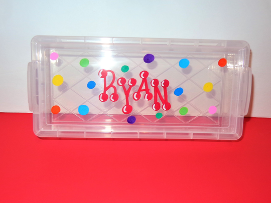 Personalized Pencil Box/Craft Storage Box