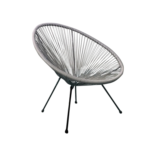 Acapulco Grey Resort Grade Wicker Patio Chairs - 3 Pack