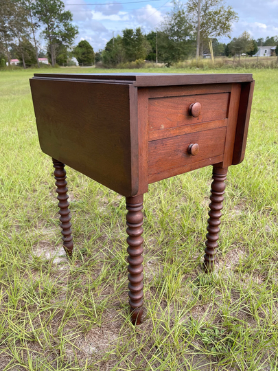 Antique Sheraton Drop Leaf Table, End Table, Wood Furniture, Antique Traditional Decor, Wood Small Dining Table