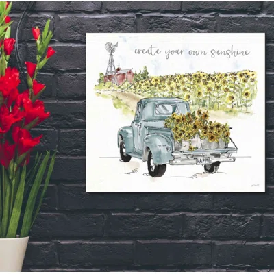 Sunflower Fields VI by Anne Tavoletti - Wrapped Canvas Textual Art Print