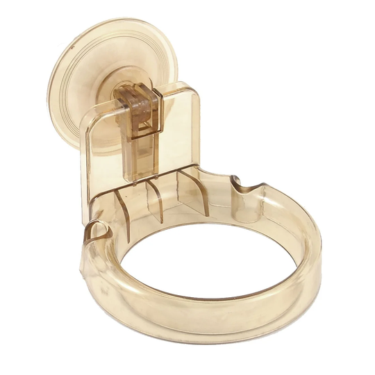 Household Vacuum Suction Cup Hair Blower Dryer Drier Holder Stand - Amber Color - 4 x 3.3"(D*H)