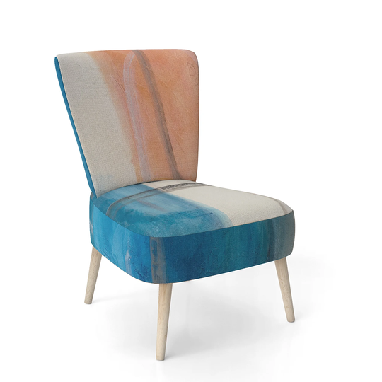 Designart 'Modern Simply Blue' Upholstered Mid-Century Accent Chair