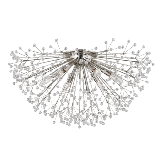 Hudson Valley Dunkirk 6-Light Flush Mount with Faceted K9 Crystal
