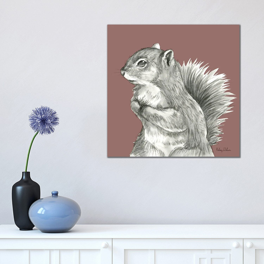 iCanvas "Watercolor Pencil Forest Color IV Squirrel" by Kelsey Wilson Canvas Print
