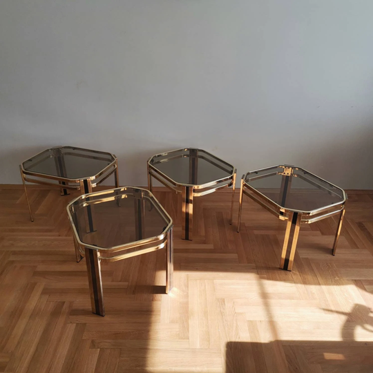 1 0F 4 Vintage Metal Tables/Mid Century Living Room Table Side /Bedroom Tables/ Italy Style /80S Style