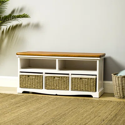 Duweir Faux Leather Drawer Storage Bench