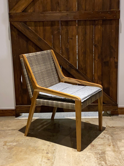 Set Of Four | 4 Modern Wicker Wooden Outdoor/Indoor Chair | Simple Unique Dining