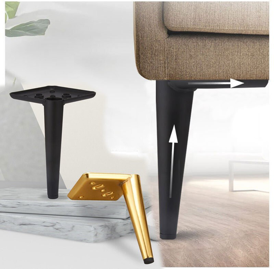 4Pcs Sofa Legs, Metal Table Foot, Conical Support Foot,bathroom Cabinet Tv Raised Foot Pad