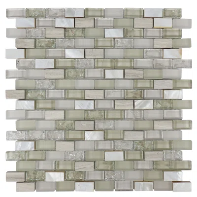 Muirfield Random Sized Glass Brick Joint Mosaic Wall Tile