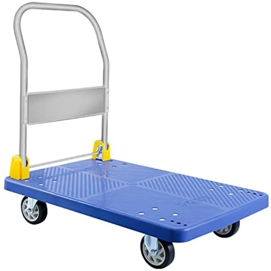Blue 880 lbs Folding Platform Cart Dolly Hand Truck