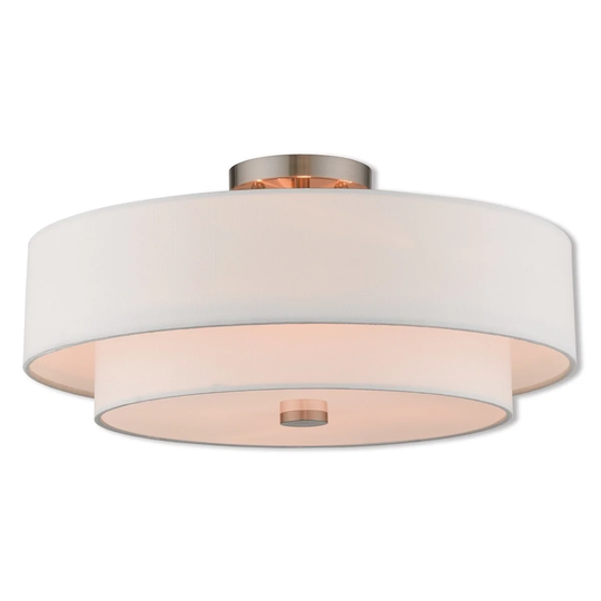 Meridian 4-Light Brushed Nickel Semi-Flush Mount - Brushed Nickel