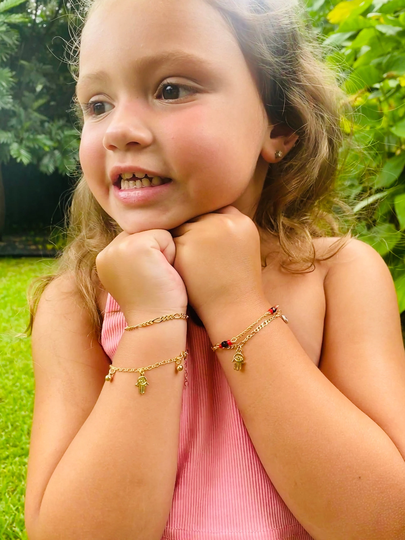 Gold Kids Azabache Bracelet, Azabache Bracelet For Baby, Toddler Jewelry, Protection Bracelet