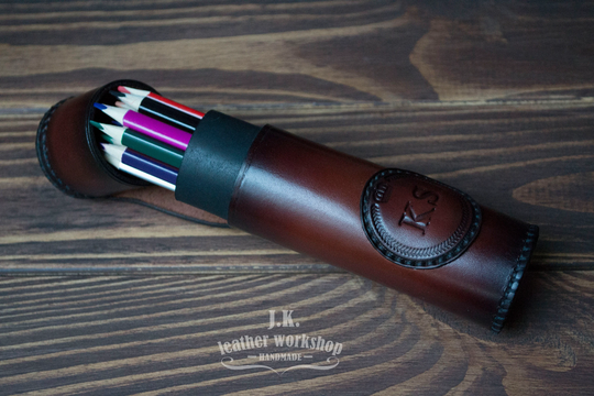 Leather Pencil Case . Personalized .pencil Gift Pencil Men. Personalized Custom