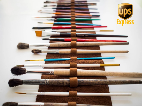 Leather Artist Roll, Custom Paint Brush Holder, Travel Pencil Case, Crafts Tool Organizer, Art Supplies Wrap, Personalized Gift For Painter