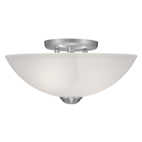 Livex Lighting Somerset Brushed Nickel Ceiling Mount 2-light Fixture