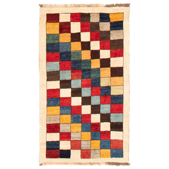 ECARPETGALLERY Hand-knotted Kashkuli Gabbeh Multi Color Wool Rug - 2'9 x 5'0