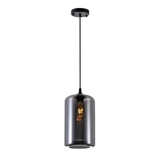 1 Light Mini Pendant with Transparent Smoke Shade