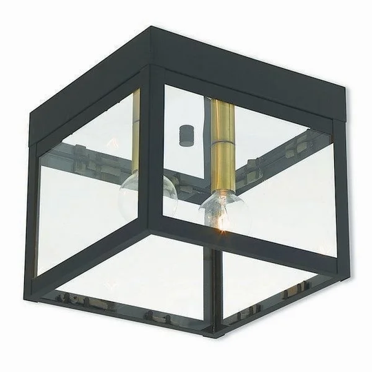 Livex Lighting 20588-07 Nyack 2 light Bronze Outdoor Ceiling Mount