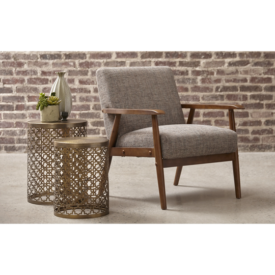 Calypso Waterfall Wood Frame Accent Chair