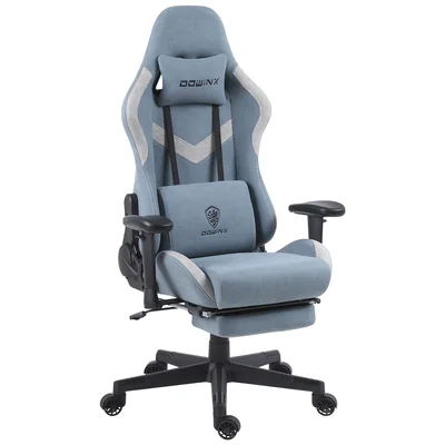 Dowinx Gaming Chair Breathable Fabric Office Chair With Massage Lumbar Support, High Back Ergonomic Computer Chair Adjustable Swivel Task Chair With F
