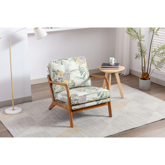 25.59"W Modern Accent Chair Lounge Chair with Wood Legs for Livingroom