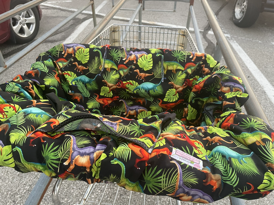 High Chair Cover Shopping Cart Cover For Boy Or Girldinosaur Jungle. By Michaelmooodesign
