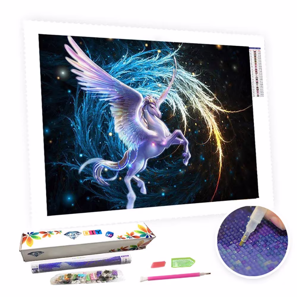 5D Diy Square Round Diamond Painting Kit Full Drill-Pegasus-Diy By Number Rhinestone Pasted For Home Wall Decor